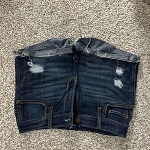Distressed Denim Shorts